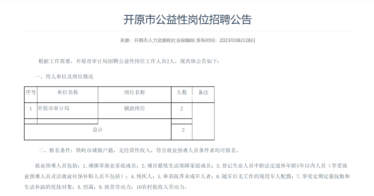 开原市财政局最新招聘信息详解